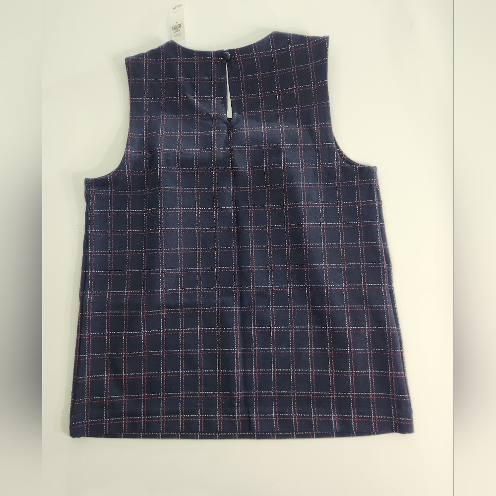 Banana Republic Women's  Tank Top Blouse Size S Plaid sleeveless  blue NWT 01 - Picture 5 of 9